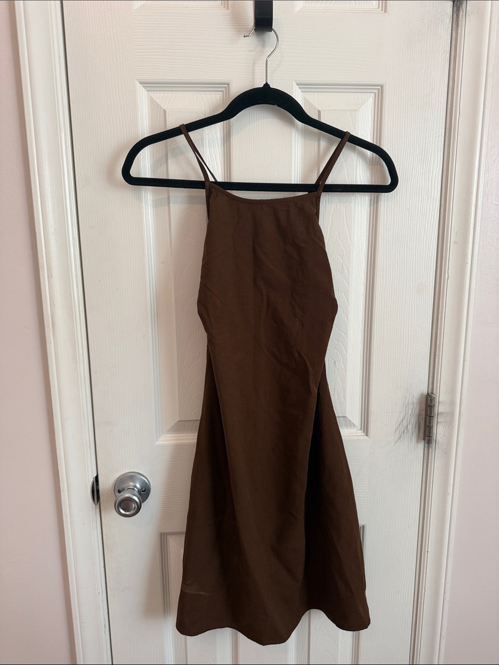 Women's Brown Spaghetti Strap Dress